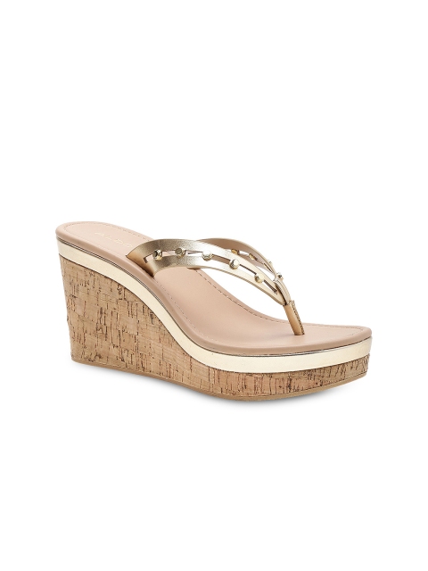 

ALDO Women Gold-Toned Solid Sandals