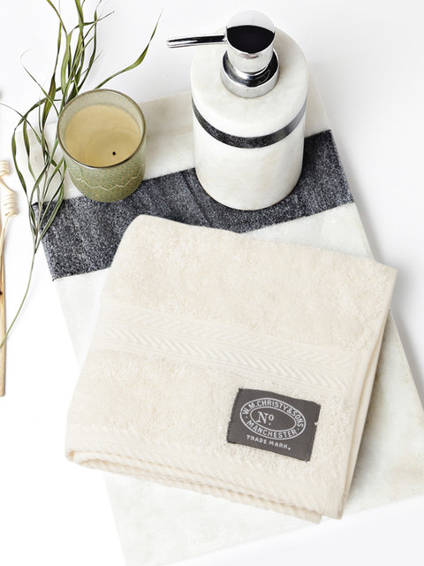

CHRISTY Off-White Cotton 600 GSM Face Towel