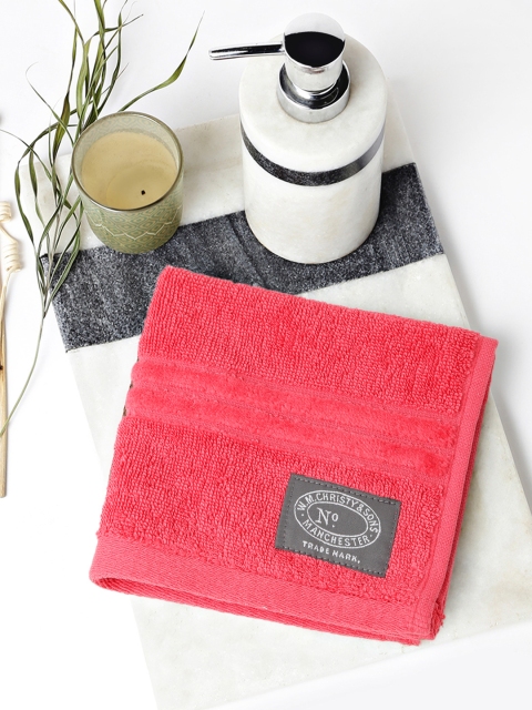 

CHRISTY Coral Red Cotton 550 GSM Face Towel