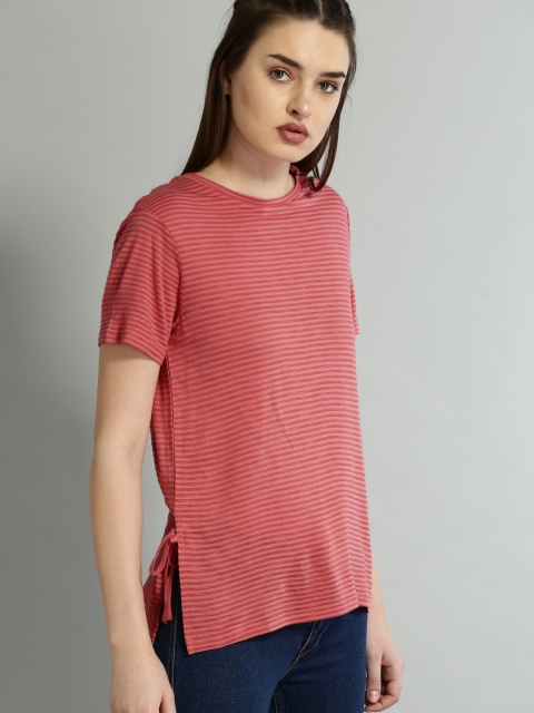 

Roadster Women Pink Striped Top