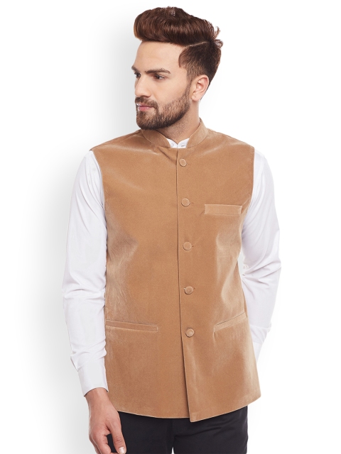 

Hancock Tan Solid Nehru Jacket