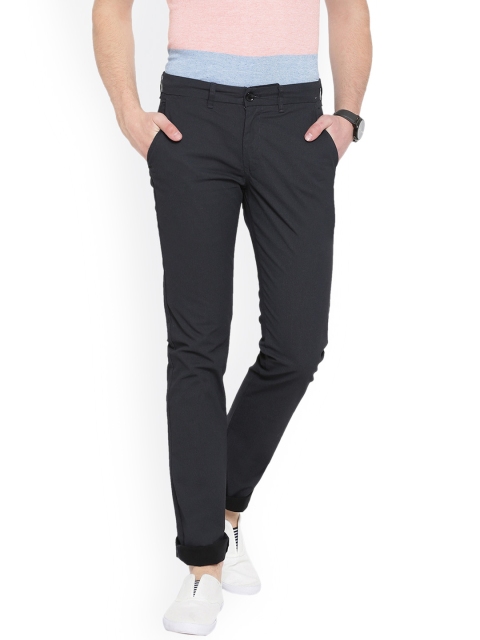 

Duke Men Charcoal Slim Fit Solid Chinos