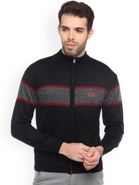 

Duke Men Black & Grey Solid Pullover