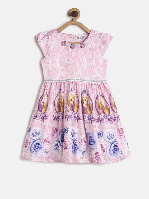 

Peppermint Disney Girls Pink Printed A-Line Dress