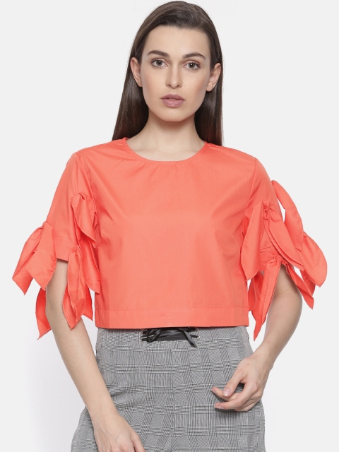 

Ginger by Lifestyle Women Orange Solid Top