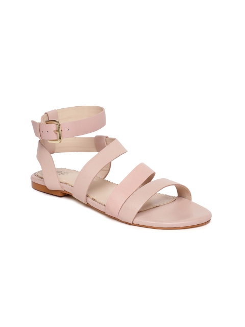 

Carlton London Women Pink Solid Open Toe Flats