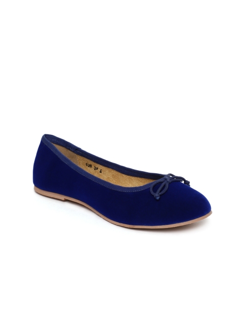

Carlton London Women Blue Solid Synthetic Ballerinas