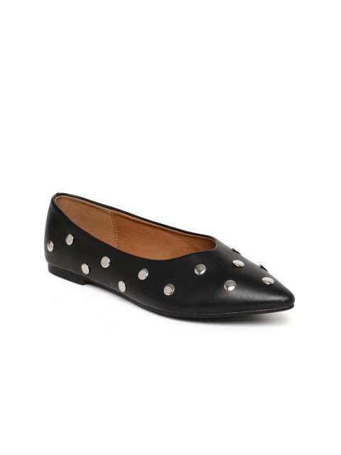 

Carlton London Women Black Studded Synthetic Ballerinas