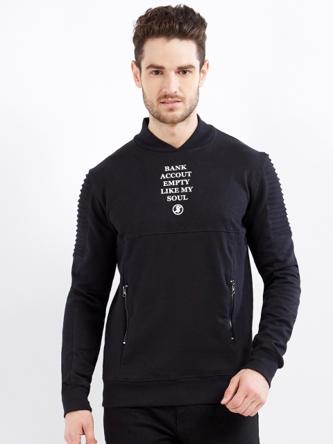 

Maniac Men Black Printed Sweatshirt