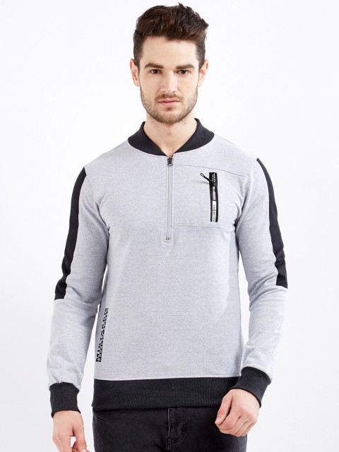 

Maniac Men Grey Colourblocked Bomber
