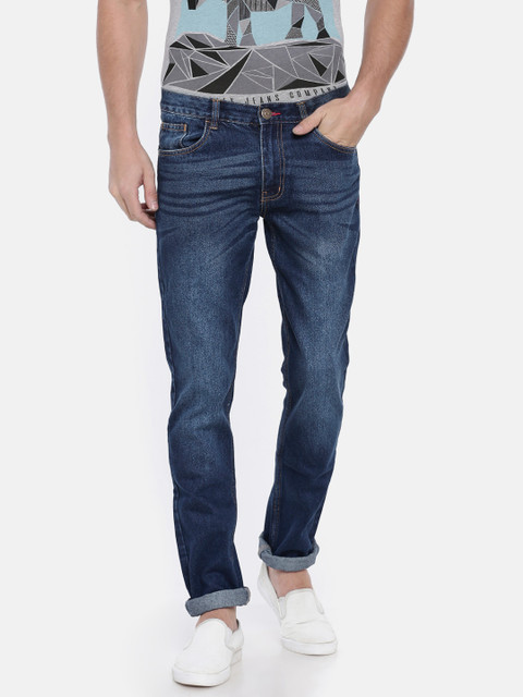 

Newport Men Blue Slim Fit Low-Rise Light Fade Clean Look Jeans