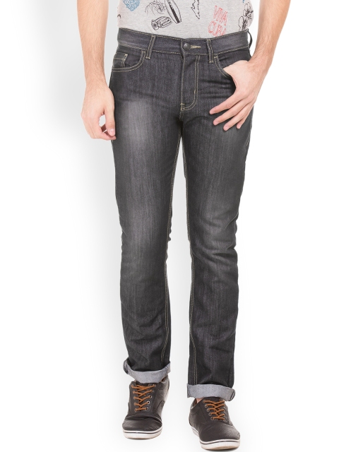 

Newport Men Charcoal Grey Slim Fit Low-Rise Clean Look Jeans