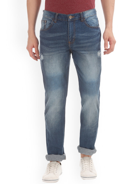

Newport Men Blue Slim Fit Low-Rise Low Distress Jeans