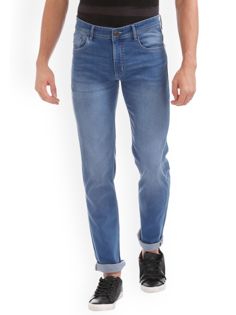 

Newport Men Blue Slim Fit Low-Rise Low Distress Stretchable Jeans