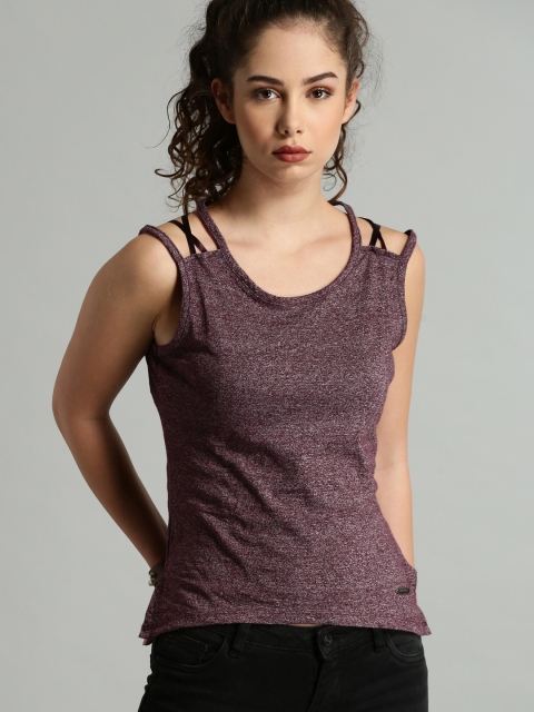 

Roadster Women Purple Solid Regular Top