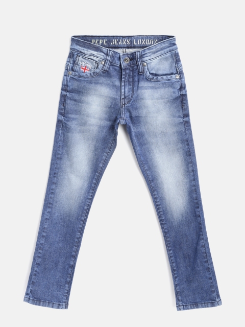

Pepe Jeans Boys Blue Slim Fit Mid-Rise Clean Look Stretchable Jeans