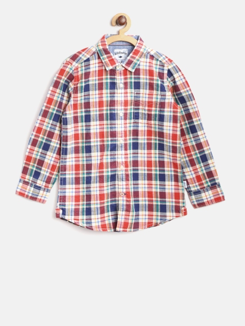 

Lee Cooper Boys Red & Navy Checked Casual Shirt