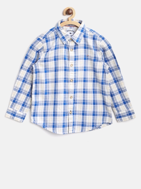 

Lee Cooper Boys Blue & Off-White Checked Casual Shirt