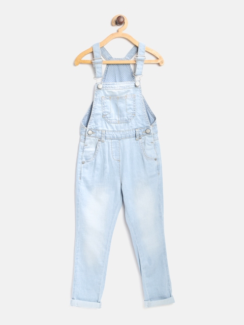 

Lee Cooper Girls Blue Washed Denim Dungarees