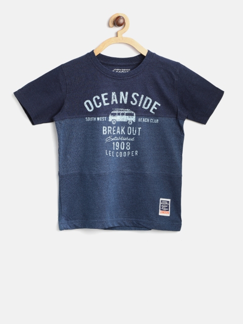 

Lee Cooper Boys Navy Blue Printed Round Neck T-shirt
