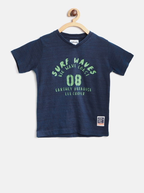

Lee Cooper Boys Navy Blue Printed Round Neck T-shirt