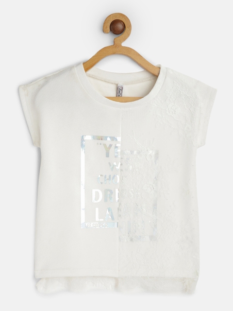 

Lee Cooper Girls White Printed Tshirt Style Top