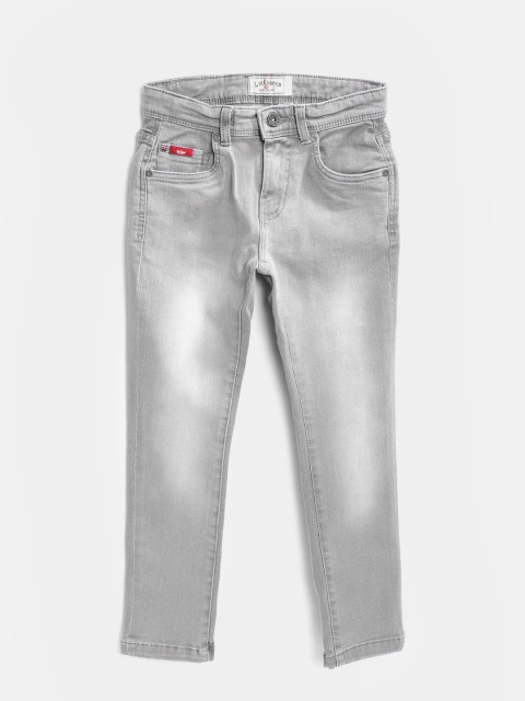 

Lee Cooper Boys Grey Slim Fit Mid-Rise Clean Look Stretchable Jeans
