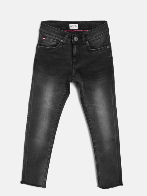 

Lee Cooper Girls Black Skinny Fit Mid-Rise Clean Look Stretchable Jeans