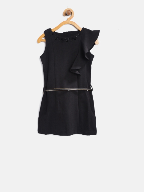 

Tiny Girl Black Solid A-Line Dress