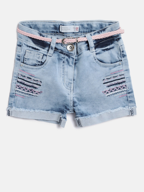 

Tiny Girl Blue Washed Regular Fit Denim Shorts