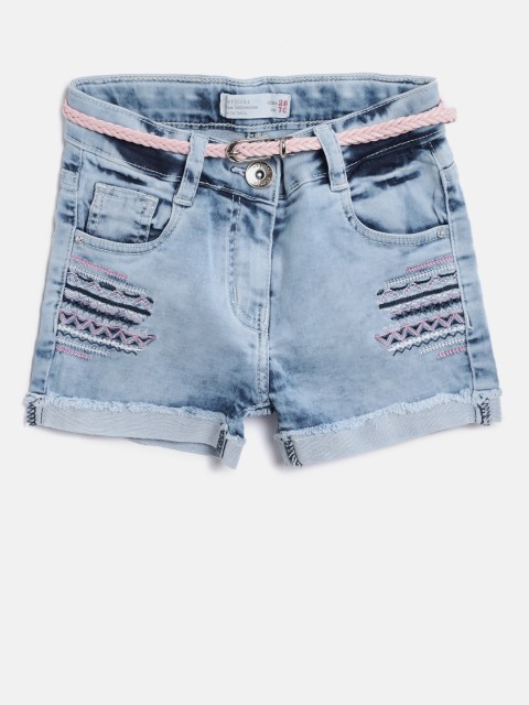 

Tiny Girl Blue Washed Regular Fit Denim Shorts