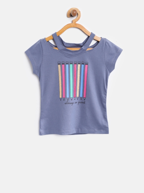 

Tiny Girl Girls Purple Printed Top