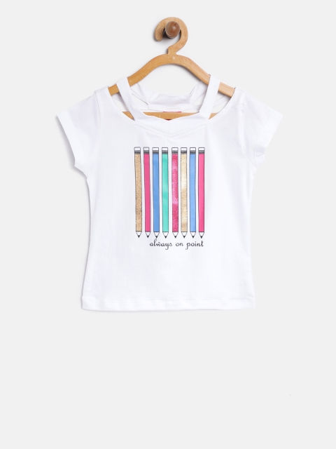 

Tiny Girl Girls White Printed Top
