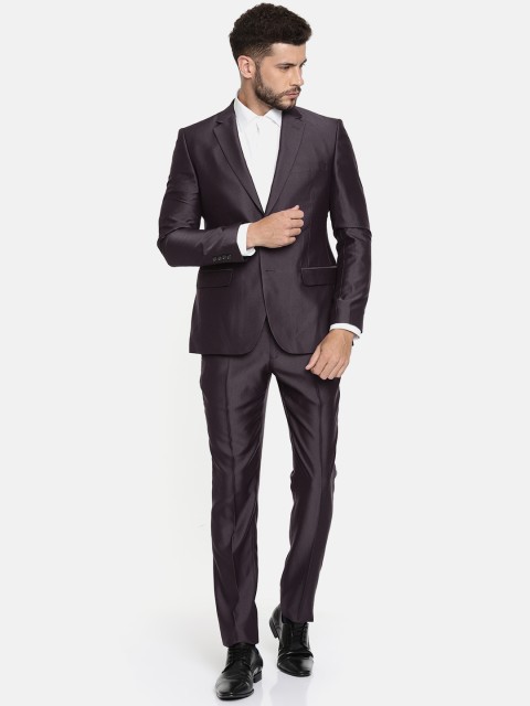 

Parx Men Brown Solid Urban Fit Single-Breasted Formal Suit