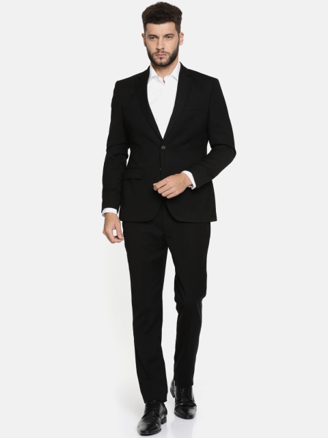 

Parx Black Urban Fit Single-Breasted Formal Suit