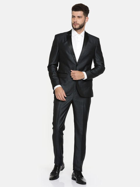 

Parx Men Grey Single-Breasted Urban Fit Formal Suit