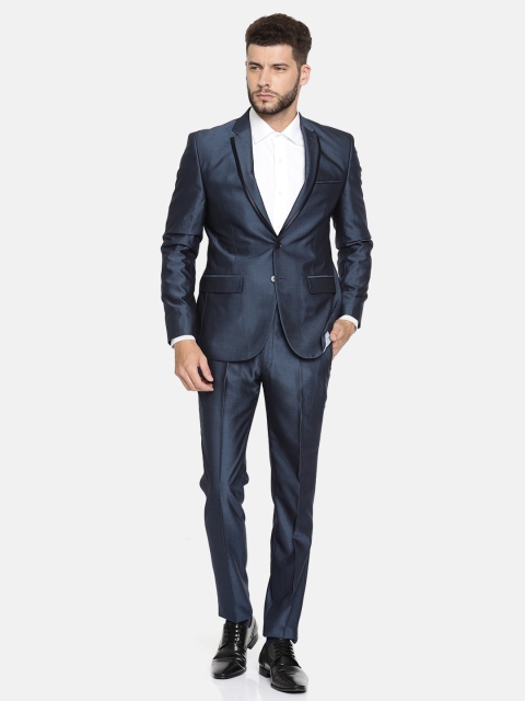 

Parx Men Blue Single-Breasted Urban Fit Formal Suit