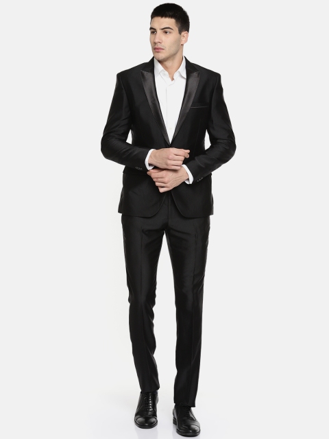

Parx Men Black Solid Urban Fit Single-Breasted Formal Suit