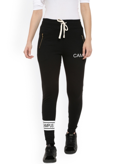 

Campus Sutra Women Black Track Pants