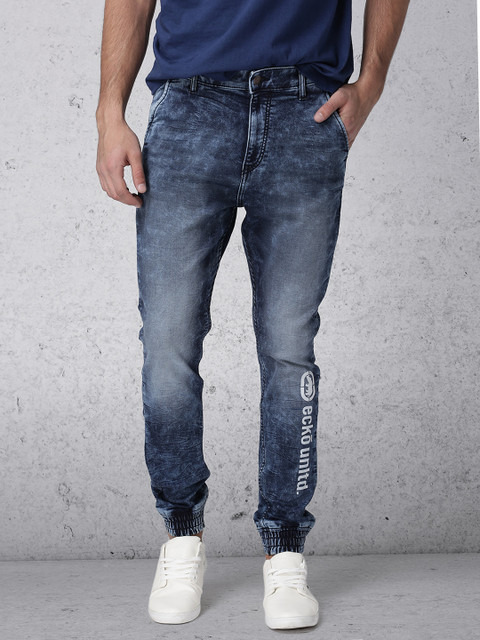 

Ecko Unltd Men Blue Jogger Mid-Rise Clean Look Stretchable Jeans