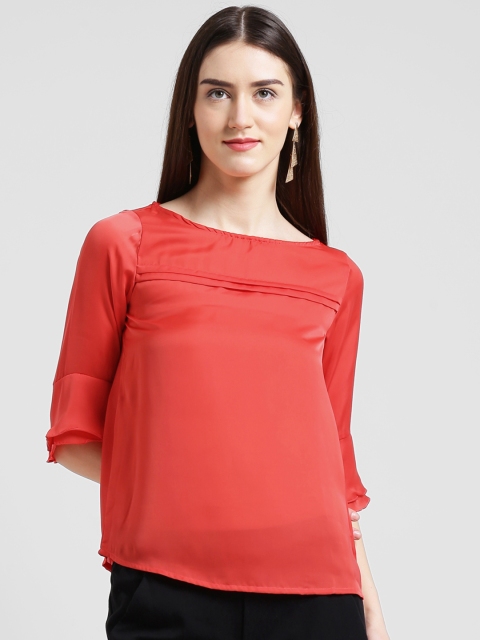 

Zink London Women Coral Solid Top