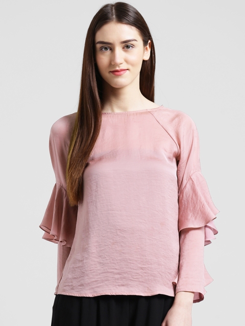 

Zink London Women Peach-Coloured Solid Top