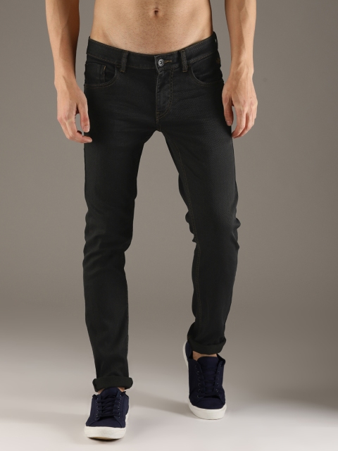 

Flying Machine Men Black Jackson Fit Mid-Rise Clean Look Stretchable Jeans