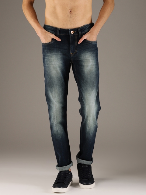 

Flying Machine Men Blue Michael Slim Fit Mid-Rise Clean Look Stretchable Jeans