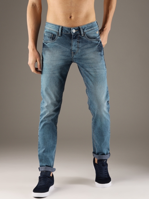 

Flying Machine Men Blue Michael Slim Fit Mid-Rise Clean Look Stretchable Jeans