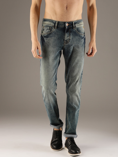 

Flying Machine Men Blue Micheal Slim Fit Mid-Rise Clean Look Stretchable Jeans