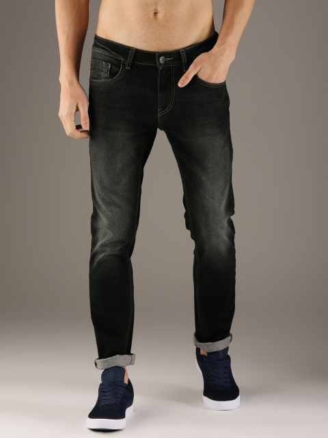 

Flying Machine Men Black Micheal Slim Fit Mid-Rise Clean Look Stretchable Jeans