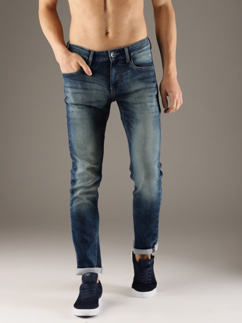 

Flying Machine Men Blue Micheal Slim Fit Mid-Rise Clean Look Stretchable Jeans