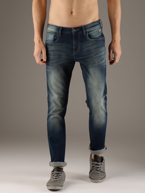 

Flying Machine Men Blue Micheal Slim Fit Mid-Rise Clean Look Stretchable Jeans