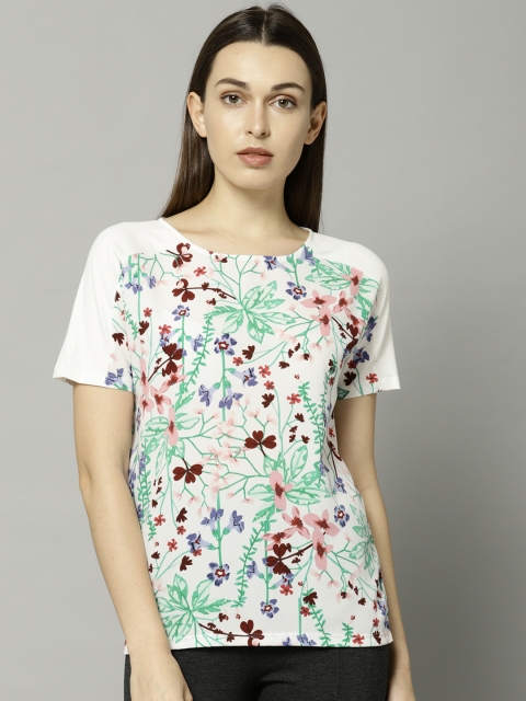 

Marks & Spencer Women Off-White Printed Top